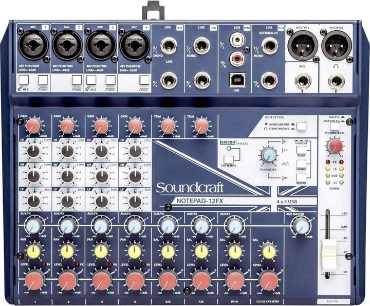 Soundcraft Console di missaggio Notepad12FX