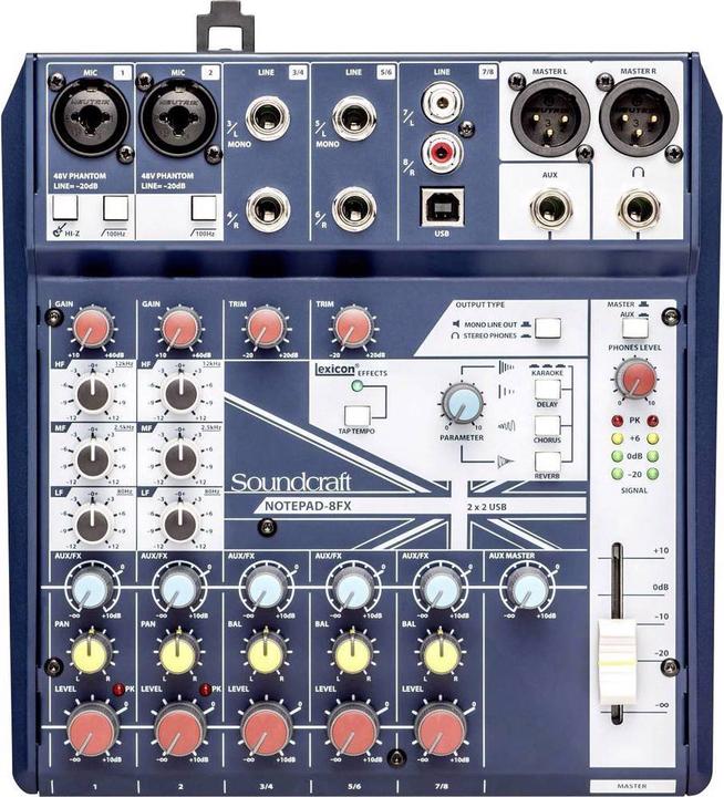 Soundcraft Notepad 8FX Mischpult (Line-Mischer)