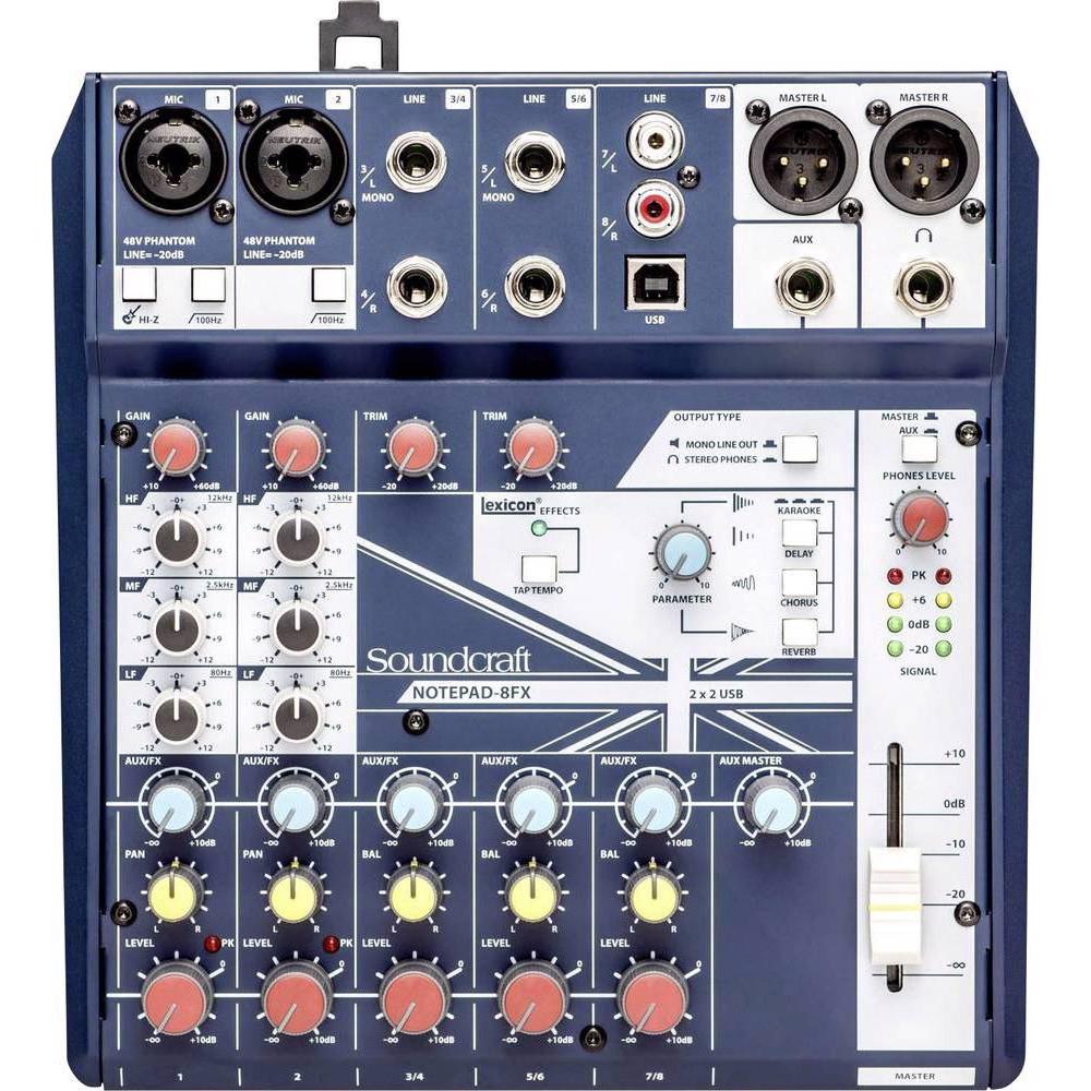 Thumbnail - Soundcraft Notepad 8FX Mischpult (Line-Mischer), Mischpult