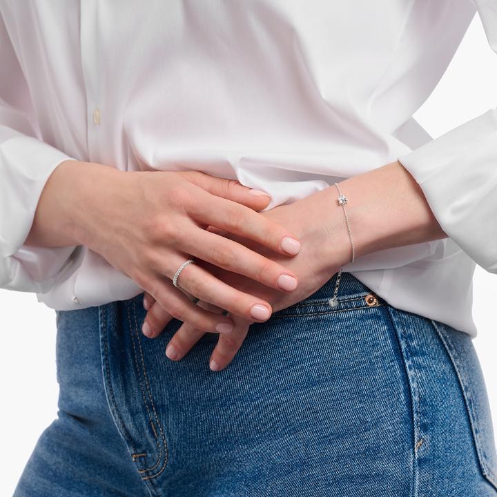 Image du produit Thomas Sabo Bracelet avec pendentif en pierre (16 cm, Argent 925)