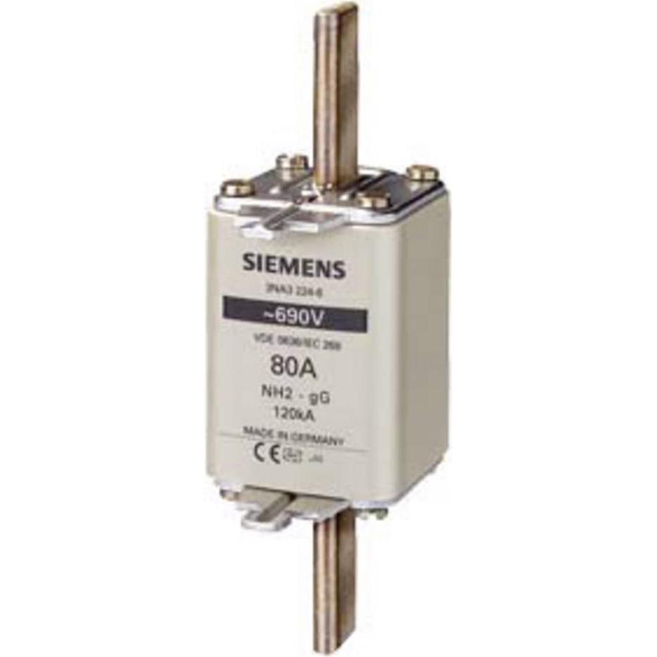 3x Siemens, Verteilerschrank Zubehör, NHSicherungseinsatz NH2 A gG Un AC Un DC