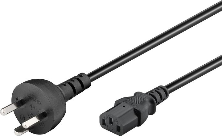 Actual product image Goobay Power Cable Denmark Type K, 2 m, Black (2 m)