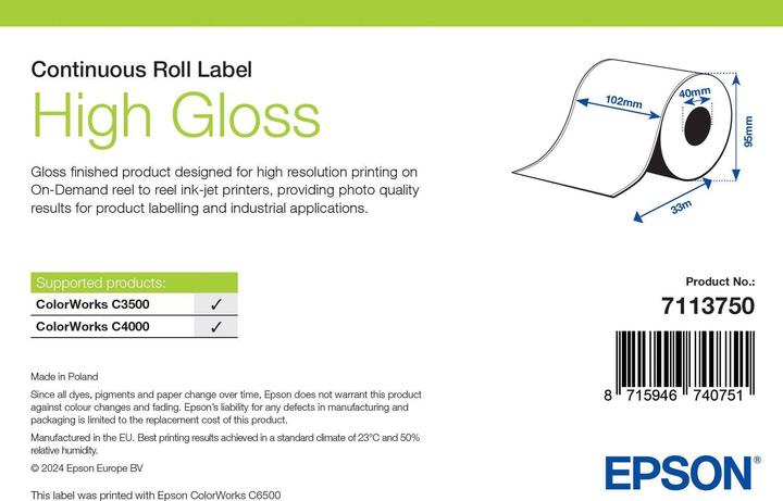 Epson Hoogglans Label Continu