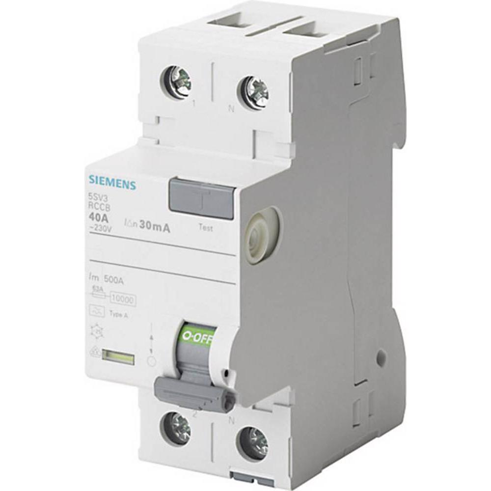 Siemens, Schutzschalter, FI Typ 80A Npol. 300mA 230V 2TE