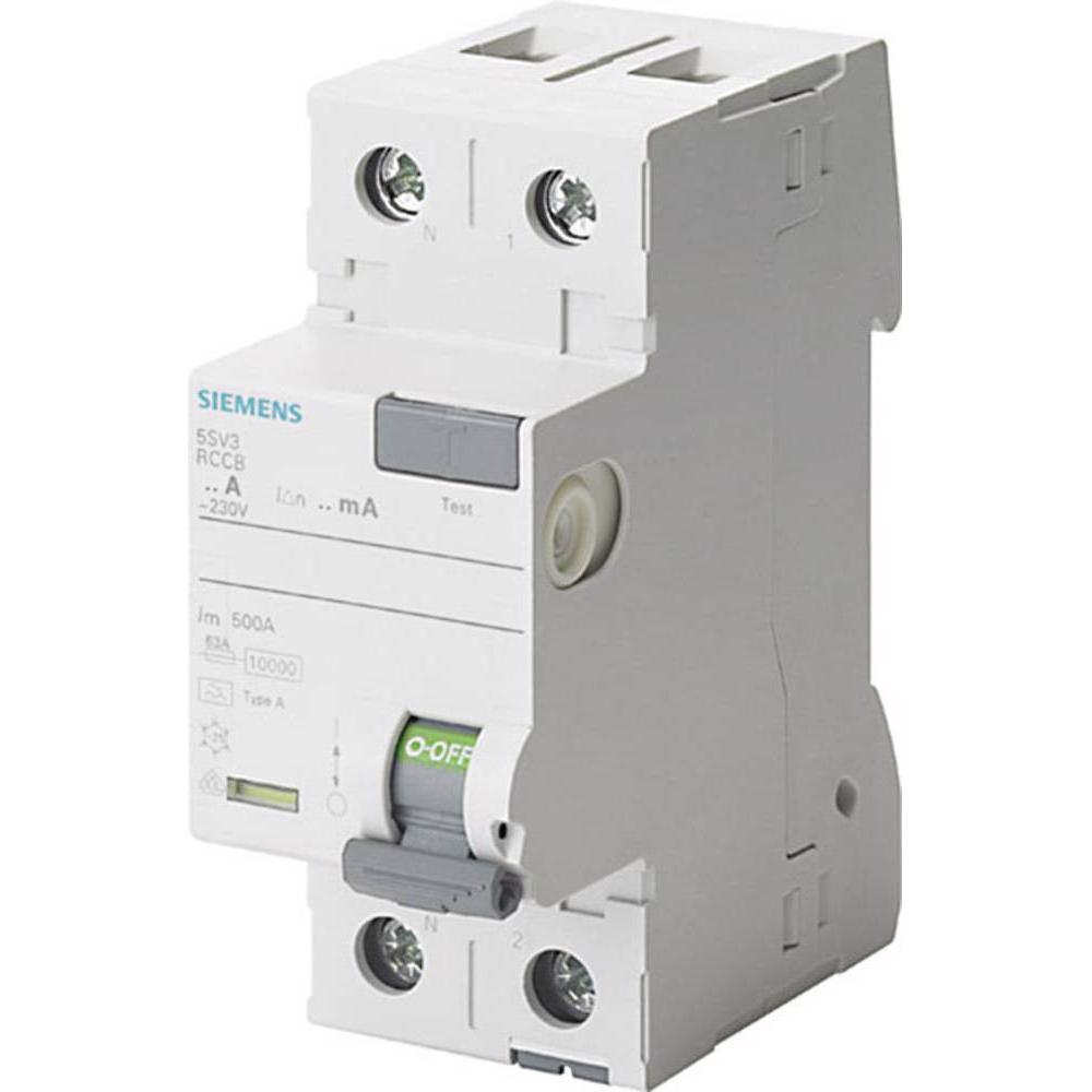 Siemens, Schutzschalter, FI Typ 25A Npol. 300mA 230V 2TE