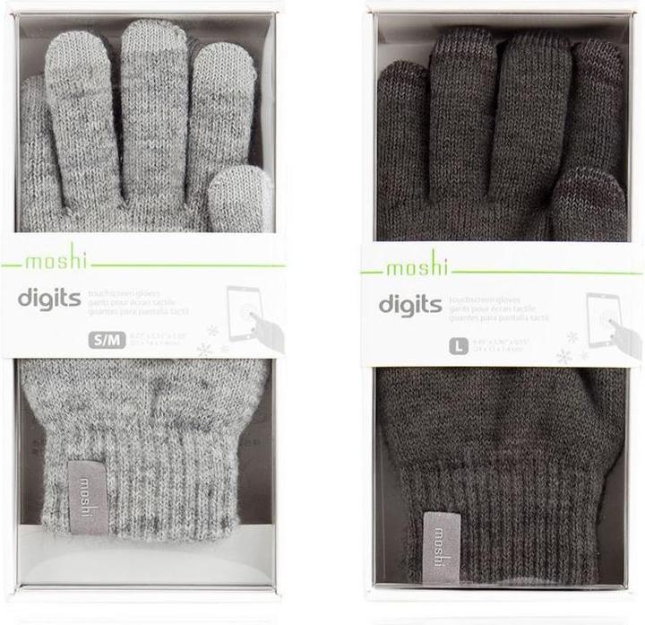 Produktbild Moshi Digits Touchscreen Gloves - Light Gray (S) (S, M)