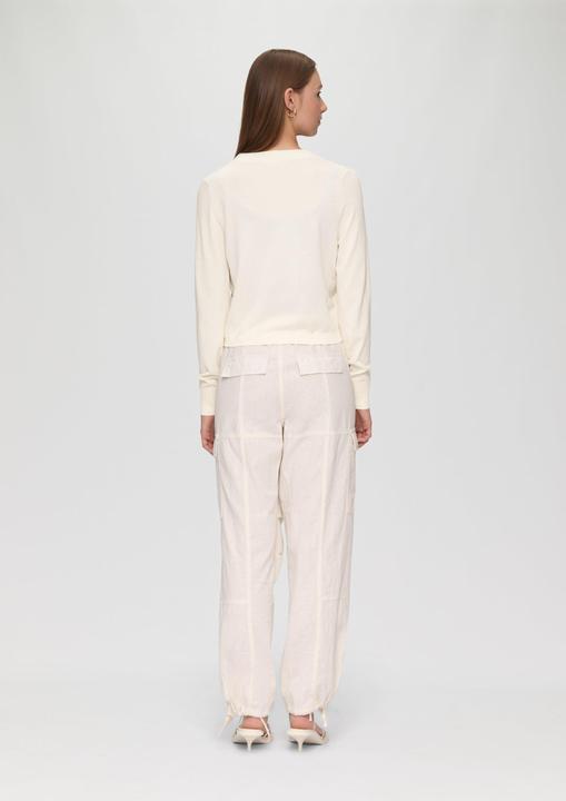 Produktbild s.Oliver Strickjacke Strickjacke aus Viskosemix mit Rollsaum (M)