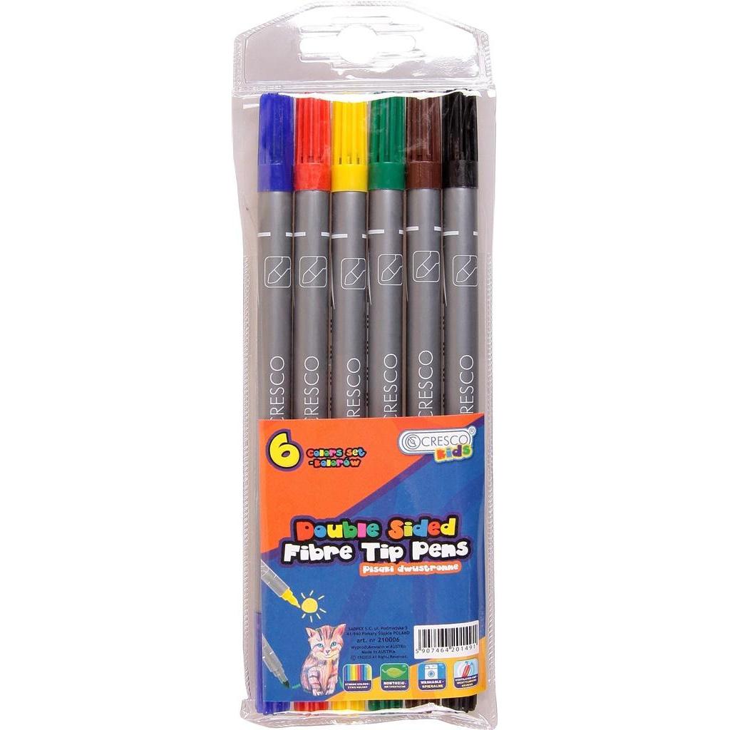 Cresco, Evidenziatori, Doppelseitige Marker, 6 Farben
