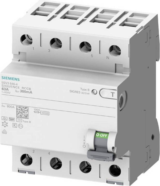 Actual product image Siemens RCD short time delayed 8A 3ma
