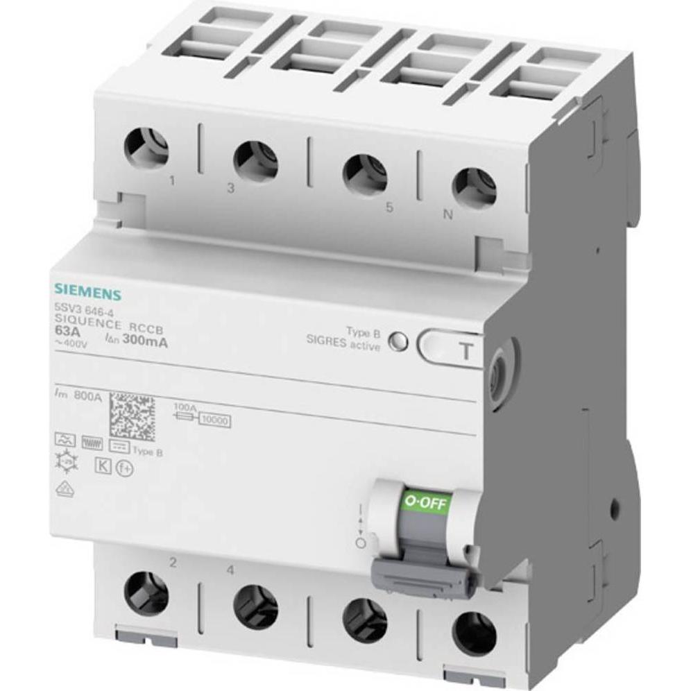 Siemens, Schutzschalter, FI kurzzeitverzögert 25A 3ma