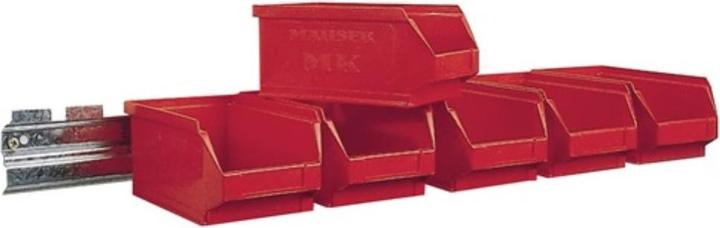 Actual product image Mauser Open fronted storage box set H50xW602xD100mm galvanised steel with open fronted storage boxes 6 x