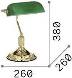 Actual product image Ideal lux LAWYER table lamp E27 ⌀260mm burnished 045030 (E27)