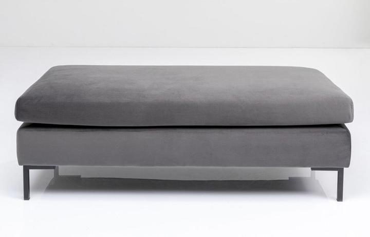 Produktbild Kare Design Hocker Gianni Velvet Grau Schwarz (130 cm)