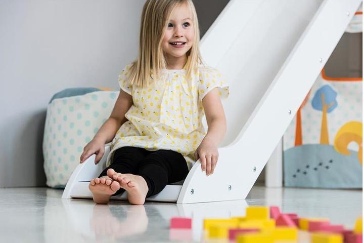 Immagine prodotto Flexa Letto bianco a mezza altezza con scivolo e scala dritta (90 x 200 cm)