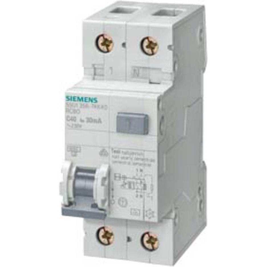 Siemens, Schutzschalter, FI/LSSchalter kAN Typ AC 30 mA BChar A Un AC