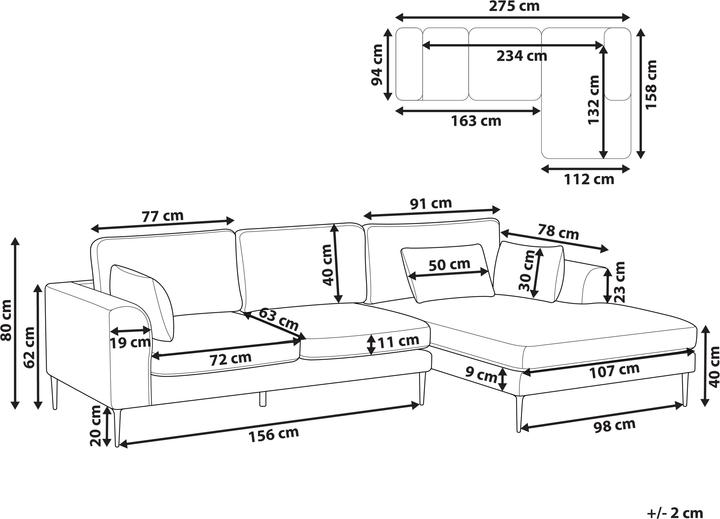 Actual product image Beliani Flam (Corner sofa)
