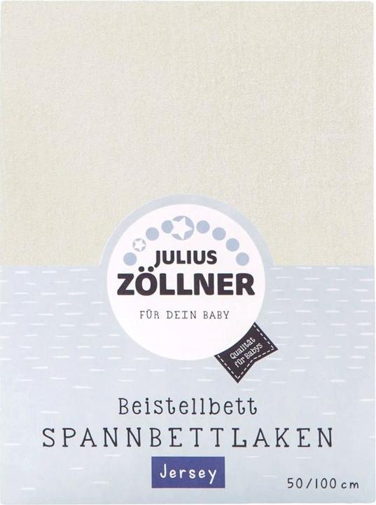 Julius Zöllner Jersey fitted sheet for the co-sleeper 50x100cm, ecru (50 x 100 cm)