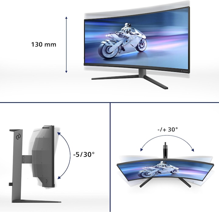 Produktbild Philips 34M2C6500/00 QD-OLED Curved Monitor, 0.03ms, HDR400, höhenverst., 2x HDMI, Port, USB-C (3440 x 1440 Pixel, 34")