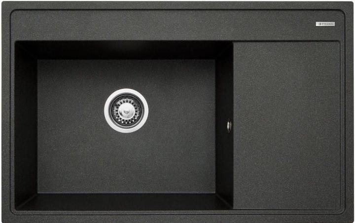 Pyramis CAMEA (79x50) 1B 1D L Évier en granit 070058501 Carbone (50 cm, 79 cm)