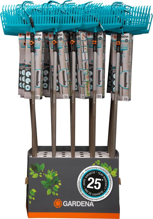 Productafbeelding Gardena combisystem compleet aanbod (hark bezem + cultivator + basisbalk Flex + steel