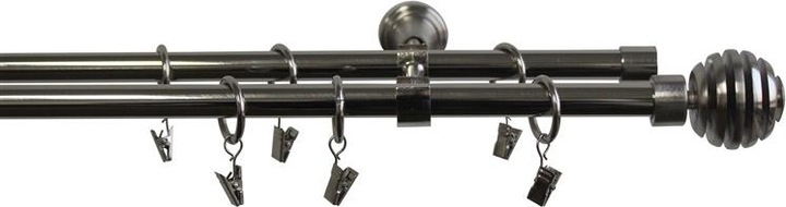 Actual product image Domoletti DOUBLE CURTAIN RAIL SET 240CM D16