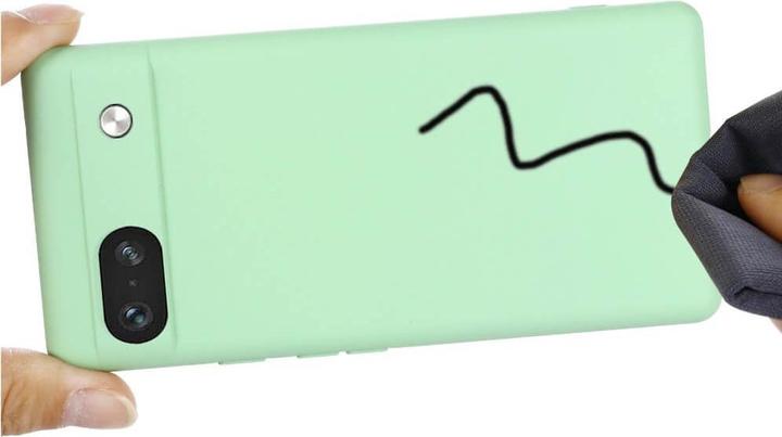 Actual product image Cover-Discount Google Pixel 7a - Silicone Rubber Case green (Google Pixel 7a)