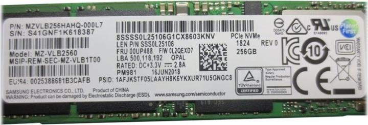 Produktbild Lenovo SSD 256GB M.2 2280 PCIe NVMe (256 GB, M.2 2280)