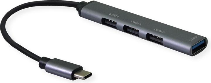 Secomp STANDARD USB 2.0 Hub, USB-C Anschluss (USB-C, 4 Ports)