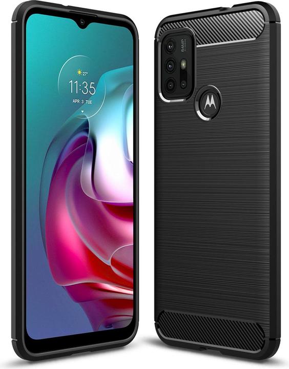 Produktbild Nalia Carbon Look Silikon Handyhülle (Motorola Moto G10, Motorola Moto G30)