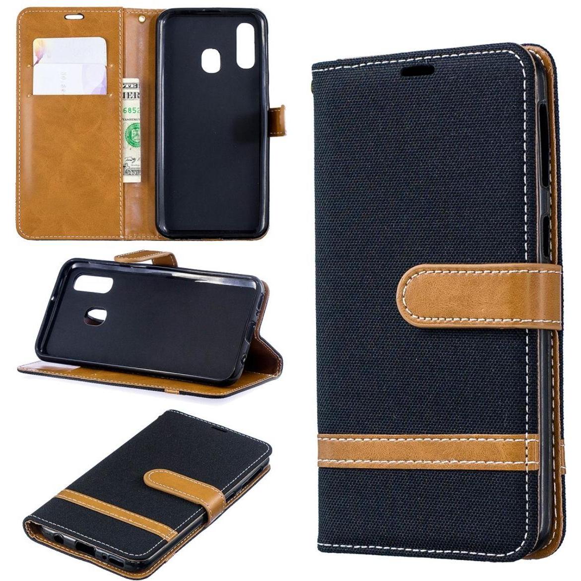 König Design Hülle Handy Schutz für Samsung Galaxy A40 Case Cover Tasche Wallet Etui Bumper (Samsung Galaxy A40), Smartp...