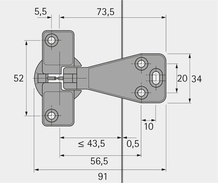 Actual product image Hettich Cerniere per copertura