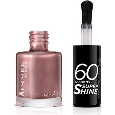 Thumbnail - Rimmel London, Nagellack, 60 Seconds Super Shine (510 Euphoria, Farblack)