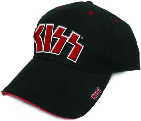 KISS Red On White Logo Puff Embroidered B