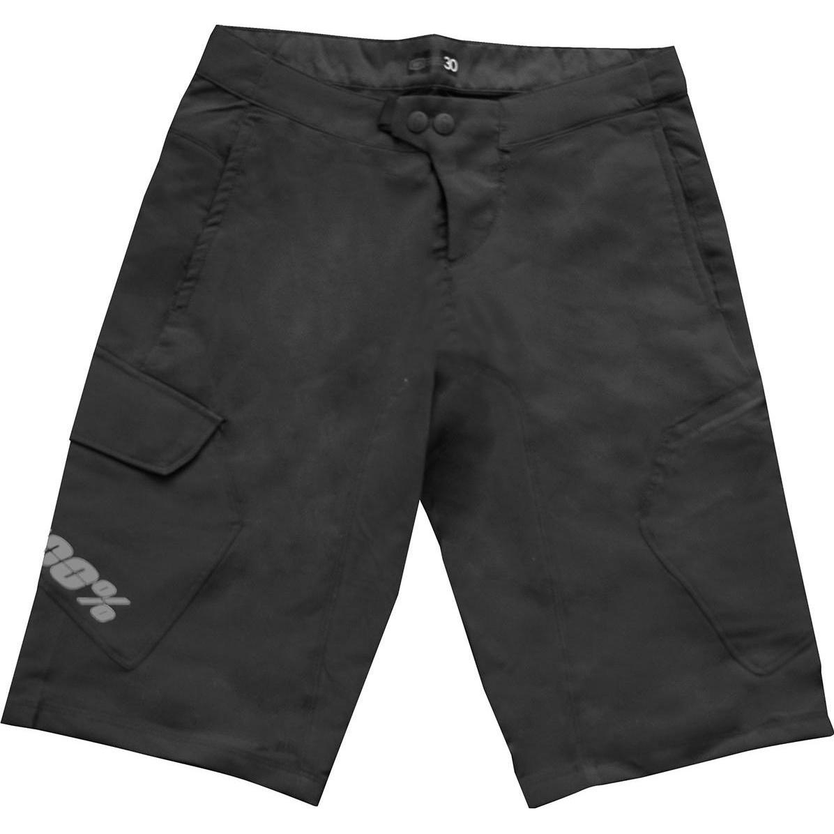 100%, Jungen, Velohosen, Ridecamp (140), Schwarz, 140