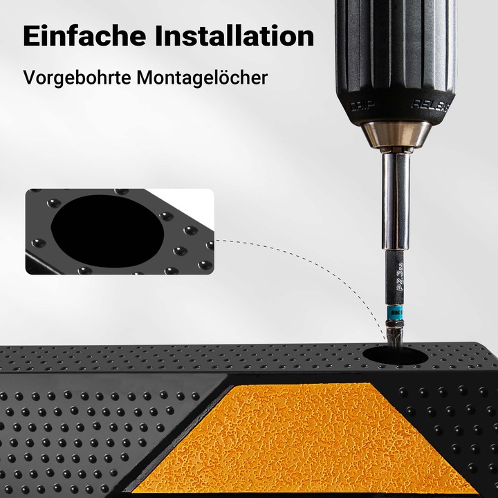 Produktbild Wiltec Radstopper 165x15x10cm Einparkhilfe Gummi Anfahrschutz Parkhilfe Garage