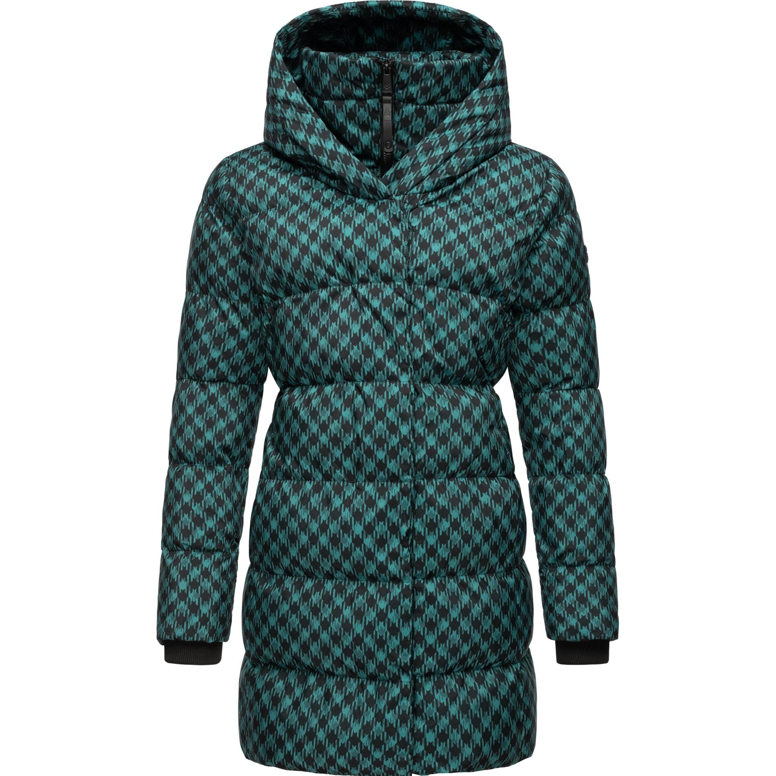 Ragwear, Damen, Jacke, Niara Print (XXL), Grün, XXL