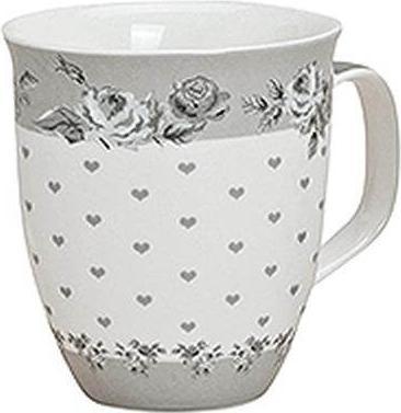 Beanarella Large ceramic mug with delicate decor and heart patterns (400 ml)
