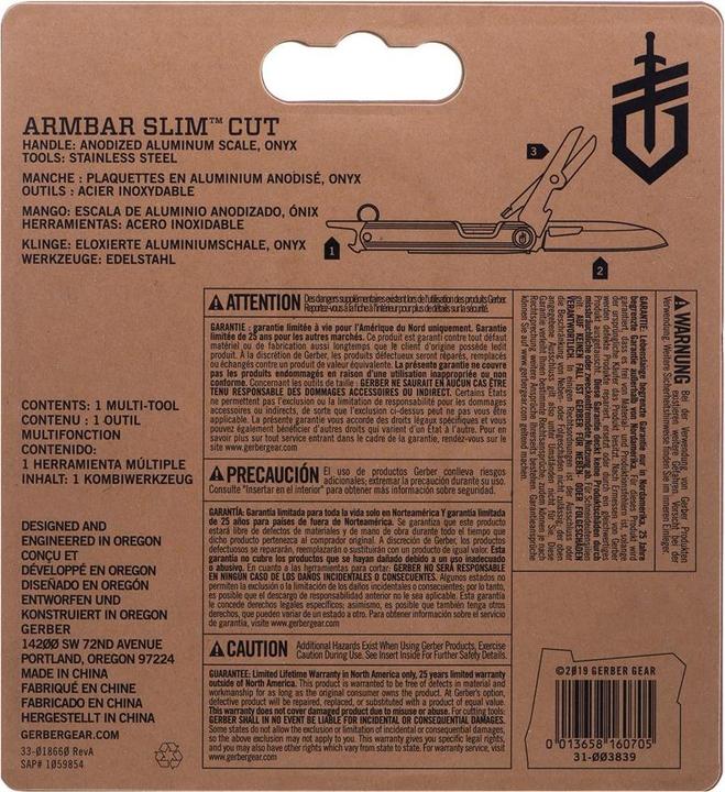 Produktbild Gerber Gear Messer Armbar Slim Cut (3 Funktionen)
