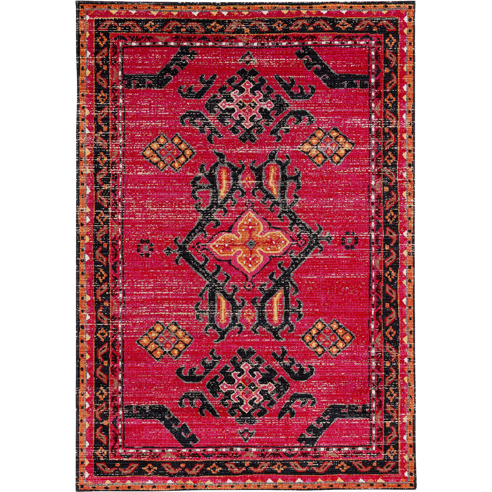 Thumbnail - Pergamon, Teppich, Designer Teppich Vintage Zoe Orient Rot Bordüre (80 x 150 cm)