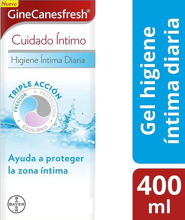 Produktbild Bayer GineCanesfresh Intimpflege-Gel Tägliche Intimhygiene mit Lotusblütenextrakt, Glycin und Laktose (Intimgel, Intimwaschlotion, 400 ml)