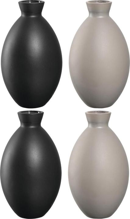 Produktbild Leonardo Vase Casolare 12 cm, Grau/Schwarz, 4 Stück (4 x, 14 x 16 x 16 cm, 3.58 l)