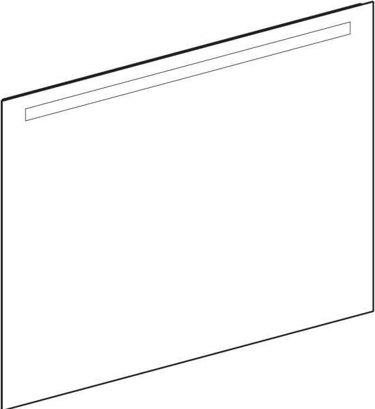 Actual product image Geberit Option Basic Square illuminated mirror, top lighting (50 x 127 cm)