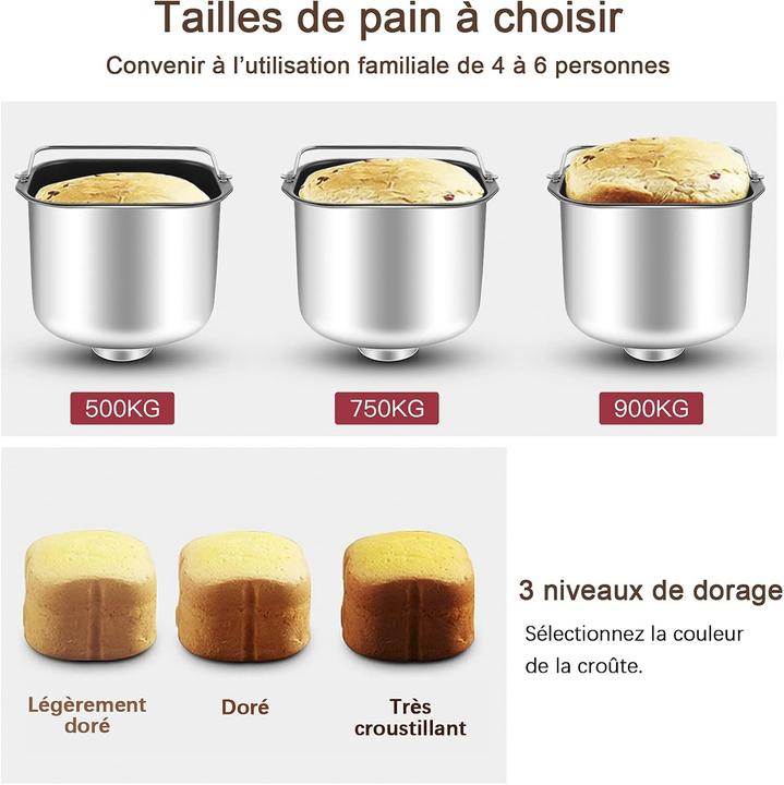 Produktbild Coocheer Intelligente Automatische Broodbakmaschine mit 25 Programmen und grosser Kapazität