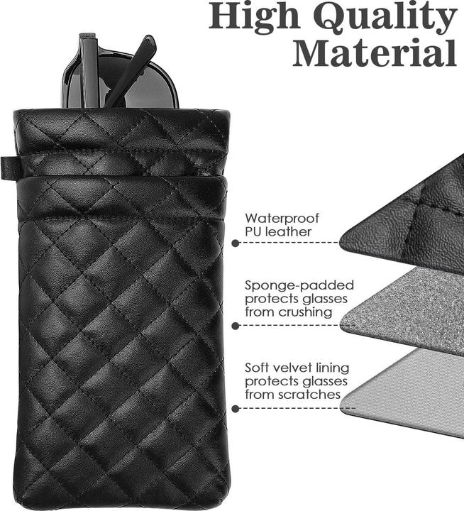 Produktbild Only-Bags.Store Brillenetui, Weiches PU-Leder Doppelschicht-Sonnenbrillenetui für, Tragbar