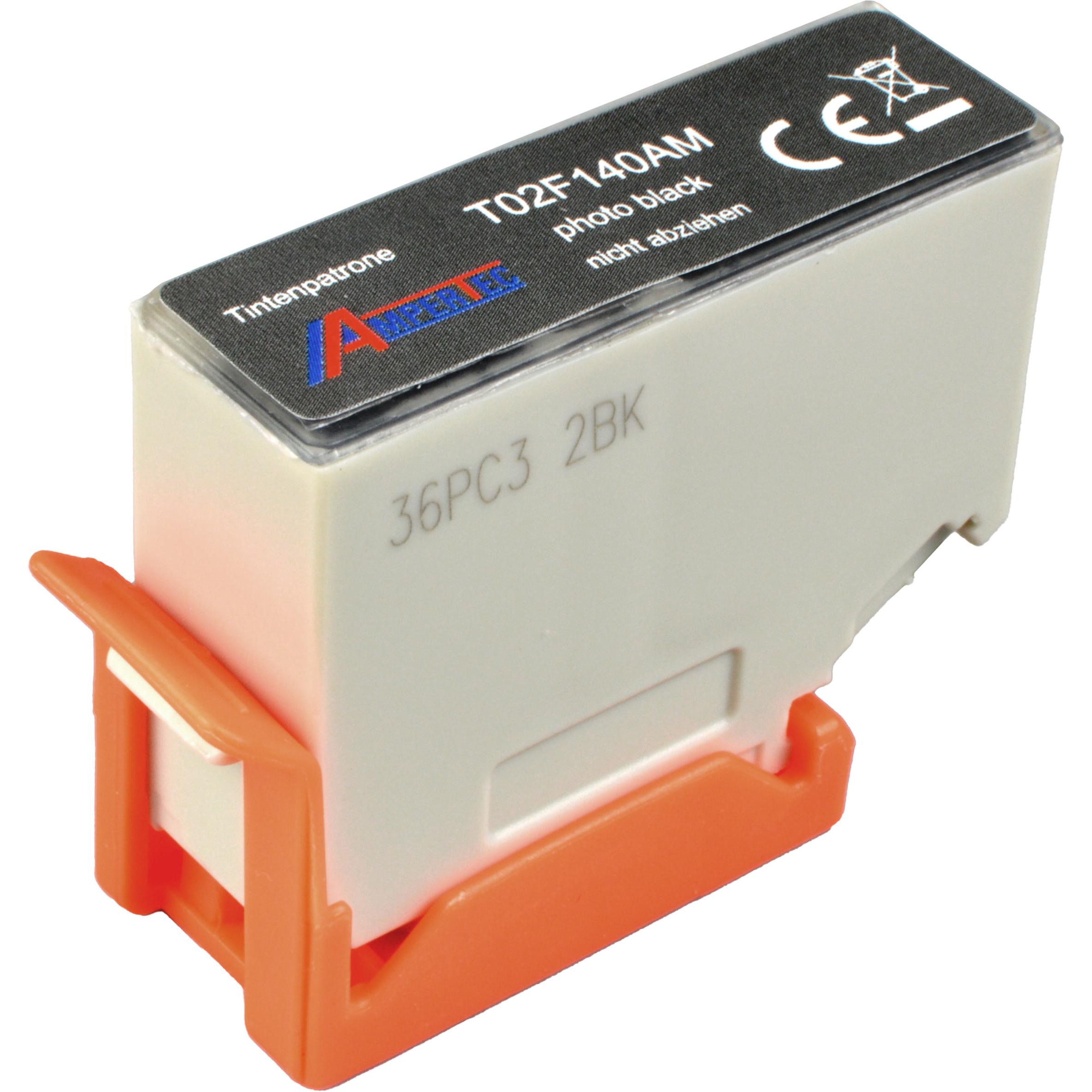 Ampertec, Druckerpatrone, Tinte ersetzt Epson C13T02F140 foto schwarz 202 (BK)