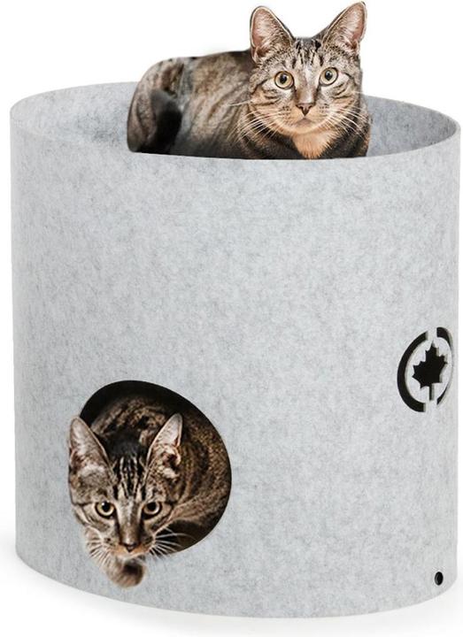CanadianCat Scratching furniture Owen Tower tiers with scratching shelves (55 cm, Light grey)