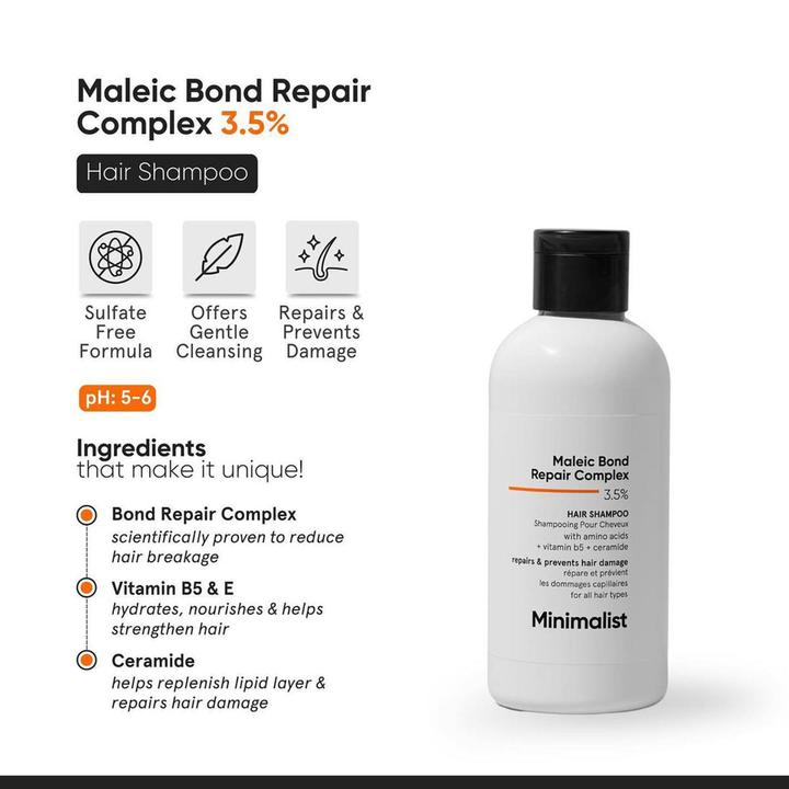 Produktbild Minimalist Maleic Bond Repair Complex 3,5% Hair Shampoo (250 ml, Flüssiges Shampoo)