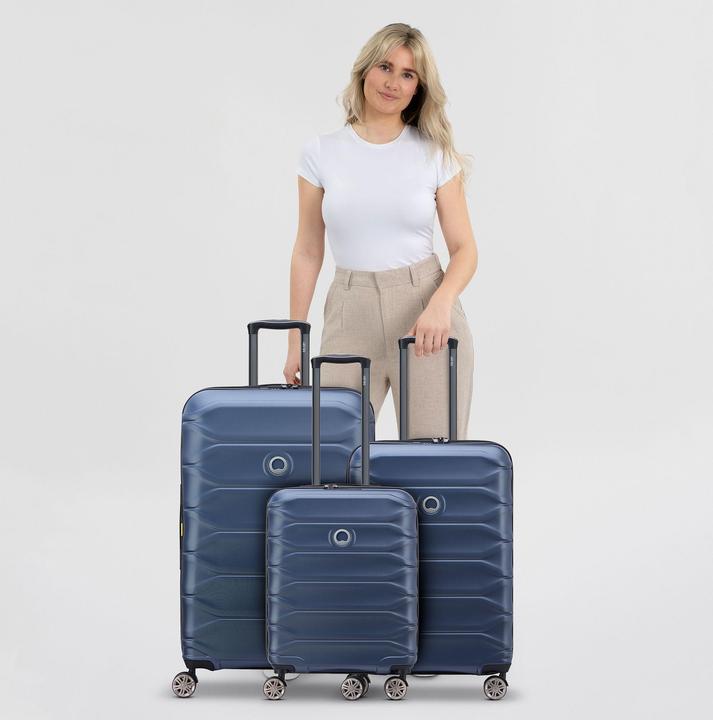 Actual product image Delsey Meteor 4-wheel suitcase set 3-piece with stretch fold (221 l)