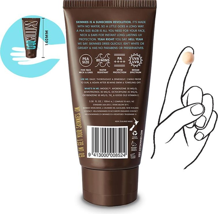 Immagine prodotto Skinnies Gel solare (Gel solare, SPF 30, 100 ml, 112 g)