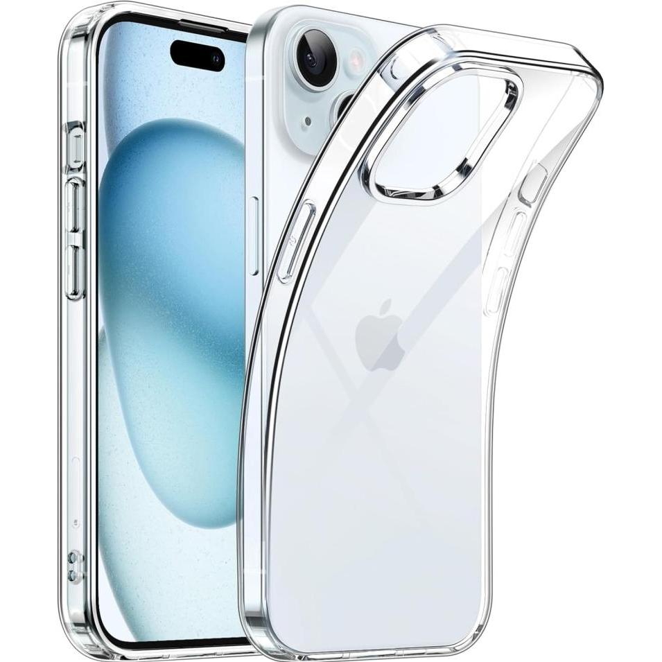 Screenguard Apple iPhone 15 Flexible TPU Clear Case (Apple iPhone 15), Smartphone Hülle, Transparent